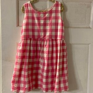 Pink and white gingham summer dress